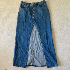 We The Free Denim Maxi Skirt